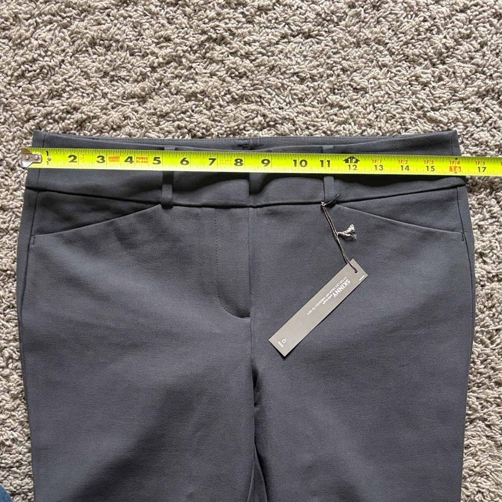 LOFT Marisa Slate Gray Tailored Straight-Leg Pants - Picture 10 of 14